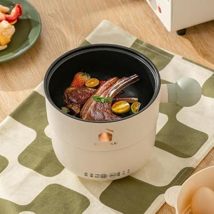 1.8 L Multifunctional Electric Non-Stick Pot With Transparent Lid